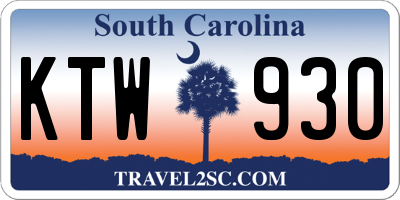 SC license plate KTW930