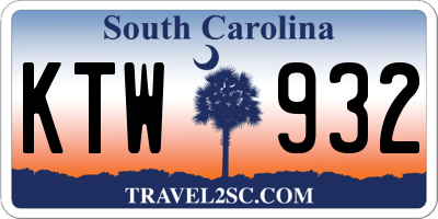 SC license plate KTW932