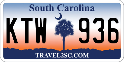 SC license plate KTW936