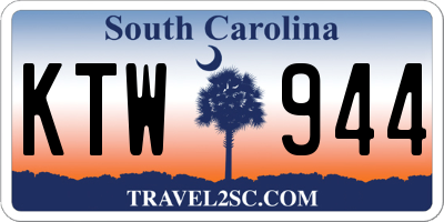 SC license plate KTW944