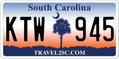 SC license plate KTW945