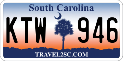 SC license plate KTW946