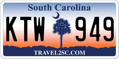 SC license plate KTW949