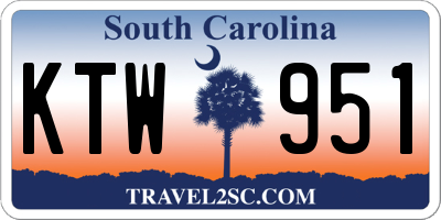 SC license plate KTW951
