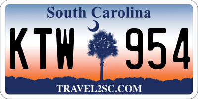 SC license plate KTW954