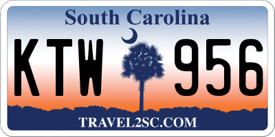 SC license plate KTW956