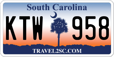 SC license plate KTW958