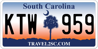 SC license plate KTW959