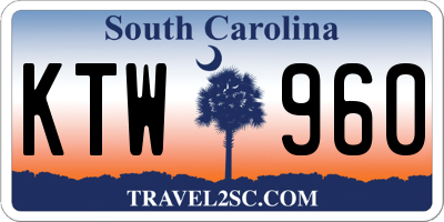 SC license plate KTW960