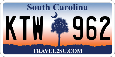 SC license plate KTW962