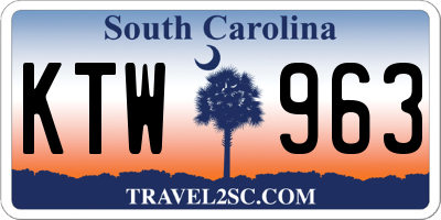 SC license plate KTW963
