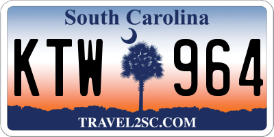 SC license plate KTW964