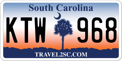 SC license plate KTW968