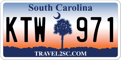 SC license plate KTW971