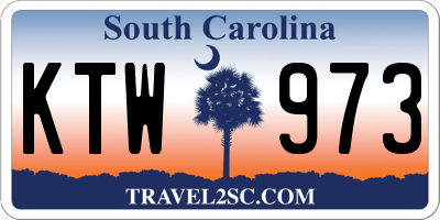 SC license plate KTW973