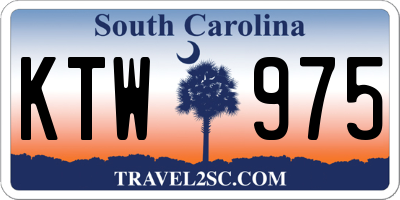SC license plate KTW975