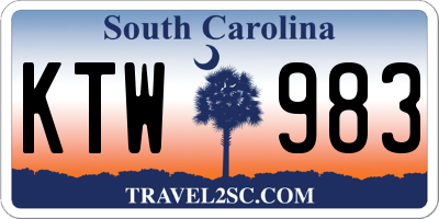 SC license plate KTW983