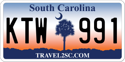 SC license plate KTW991