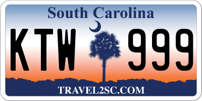 SC license plate KTW999