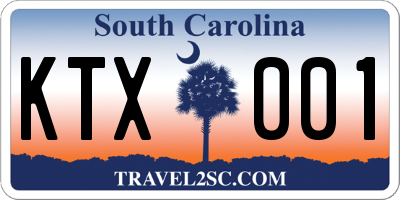 SC license plate KTX001