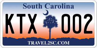 SC license plate KTX002