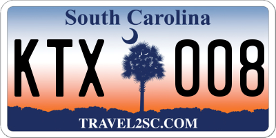 SC license plate KTX008