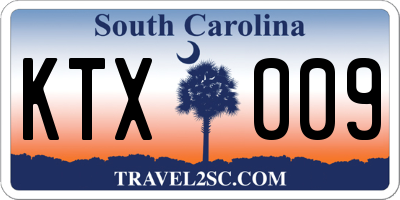 SC license plate KTX009