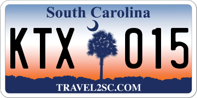 SC license plate KTX015