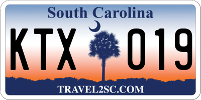 SC license plate KTX019