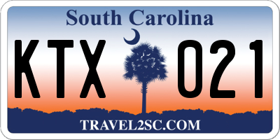 SC license plate KTX021