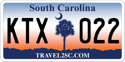 SC license plate KTX022