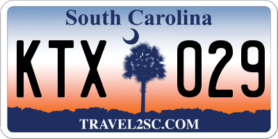 SC license plate KTX029