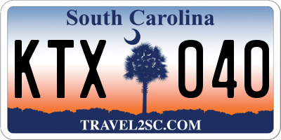 SC license plate KTX040