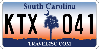 SC license plate KTX041