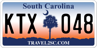 SC license plate KTX048