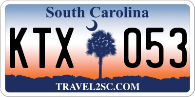 SC license plate KTX053