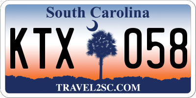 SC license plate KTX058