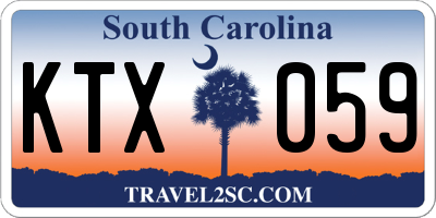 SC license plate KTX059