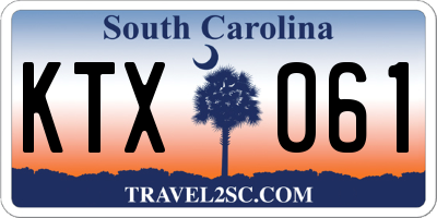 SC license plate KTX061