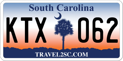 SC license plate KTX062