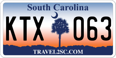 SC license plate KTX063