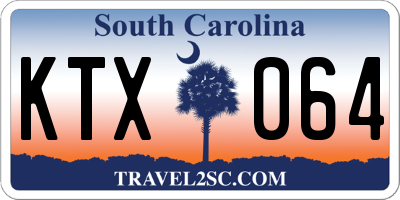 SC license plate KTX064