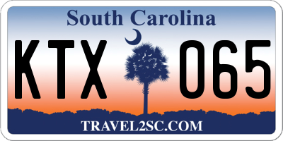 SC license plate KTX065