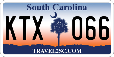 SC license plate KTX066