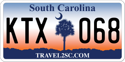 SC license plate KTX068