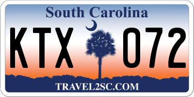 SC license plate KTX072