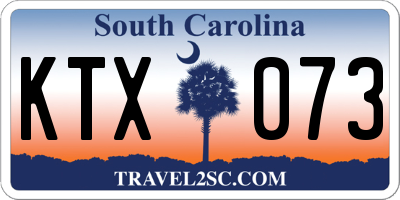 SC license plate KTX073