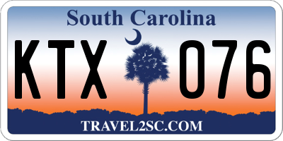 SC license plate KTX076