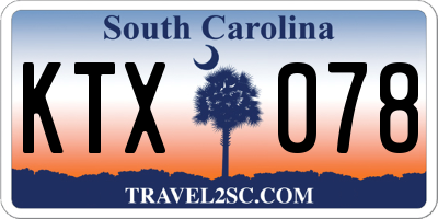 SC license plate KTX078