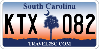 SC license plate KTX082